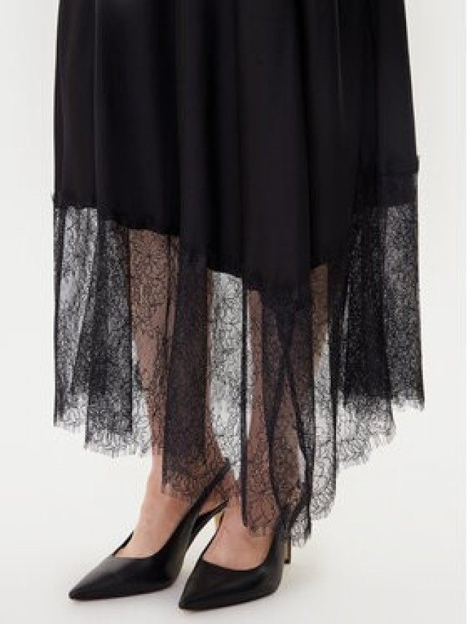 TWINSET Spódnica midi 252LL2TCC Czarny Regular Fit