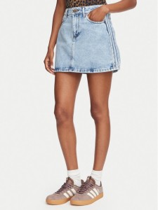 adidas Spódnica jeansowa KQ6487 Niebieski jasny Regular Fit