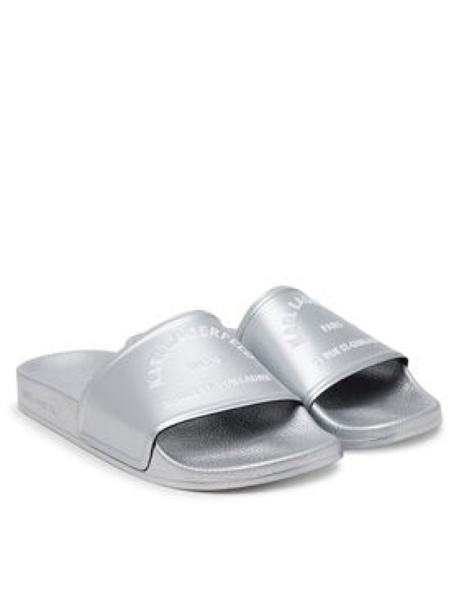 KARL LAGERFELD Klapki Kondo 2.0 KL80908A Srebrny