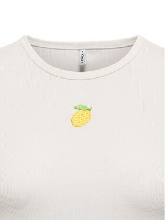 ONLY T-Shirt Daniella 15350554 Biały Slim Fit