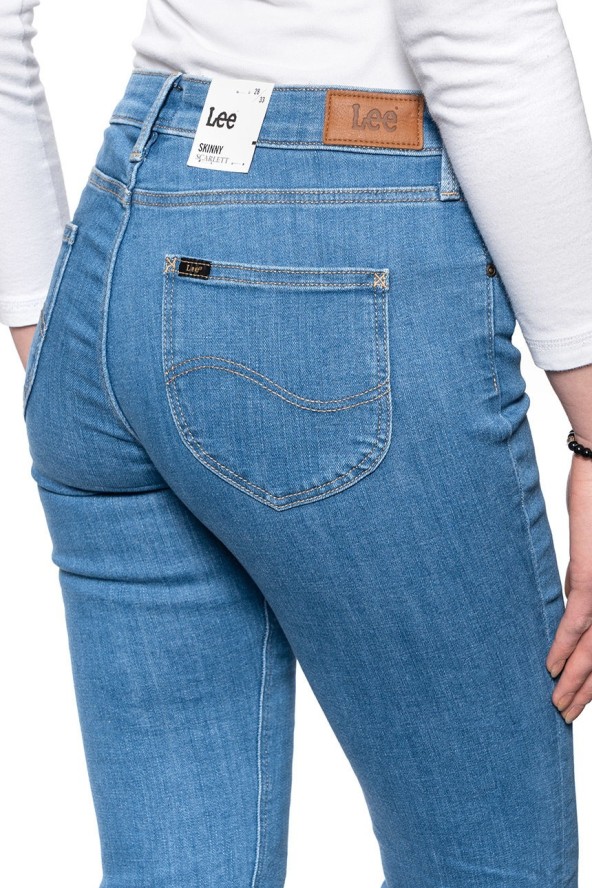 LEE SCARLETT SKINNY DAMSKIE SPODNIE JEANSOWE BRIGHT BLUE L526MANT 112111748