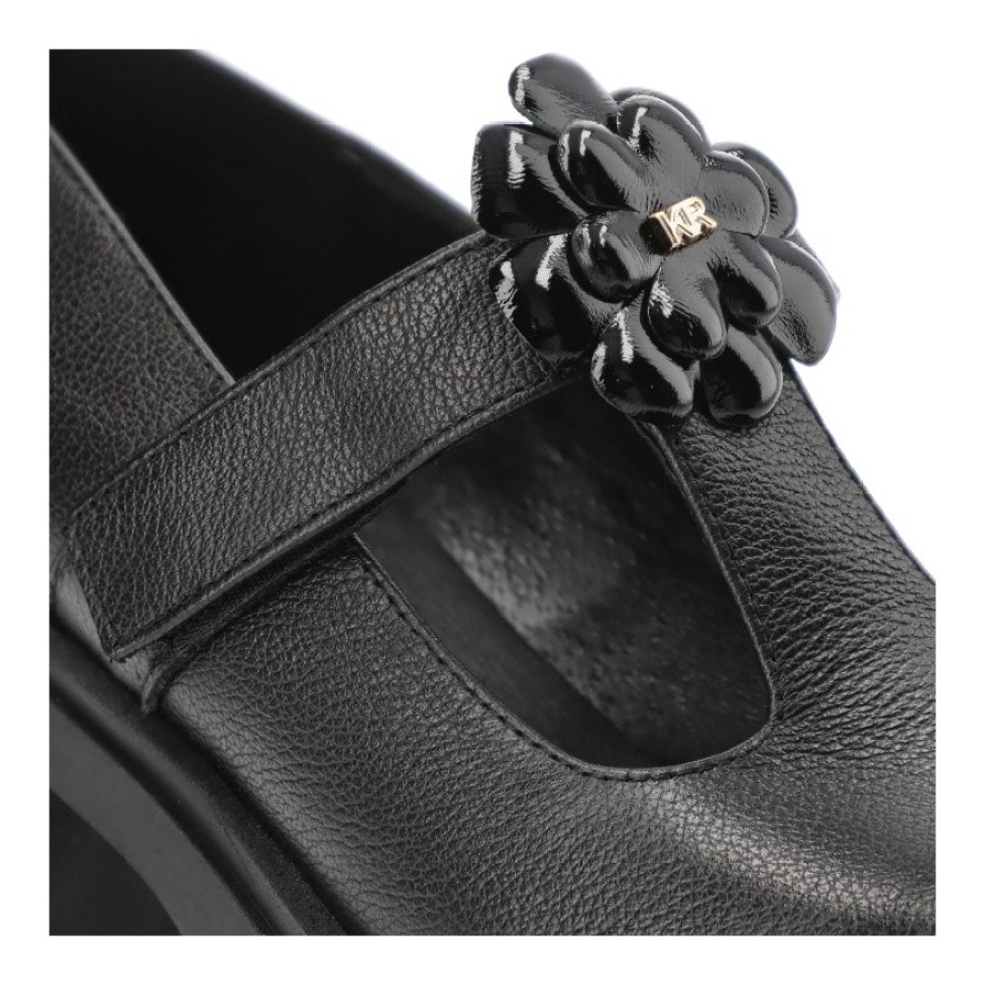 Czarne Półbuty Karino Buty Damskie Na Obcasie