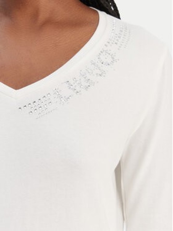 Liu Jo Sport Bluzka TA6053 JS003 Écru Regular Fit