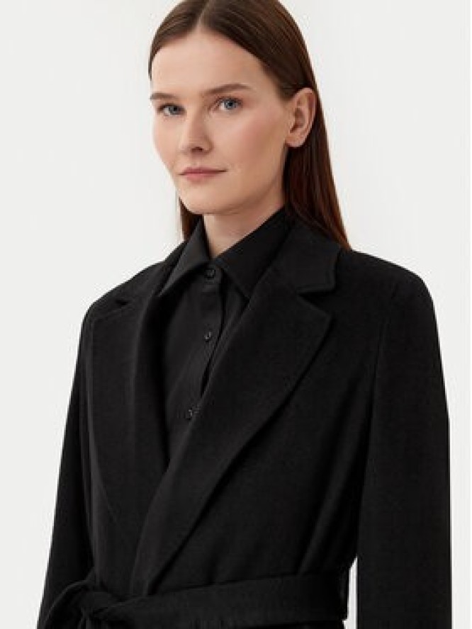 Motivi Płaszcz wełniany 0044Q000531N Czarny Regular Fit