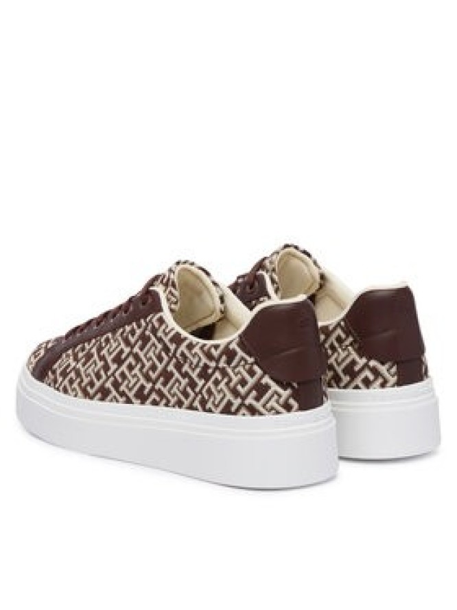 Tommy Hilfiger Sneakersy Chic Platform Monogram FW0FW09398 Brązowy