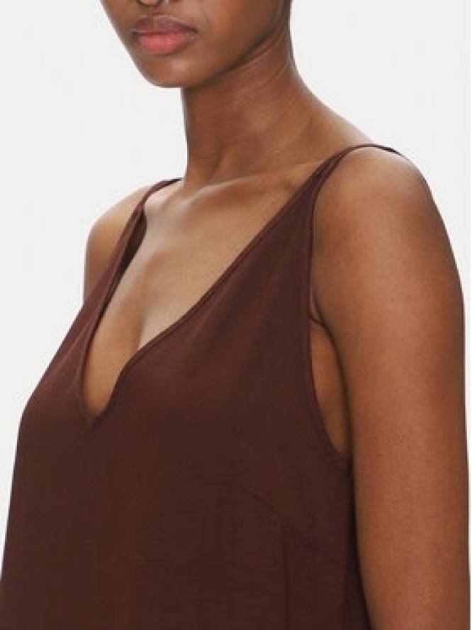 ViCOLO Sukienka letnia TD0758 Brązowy Regular Fit