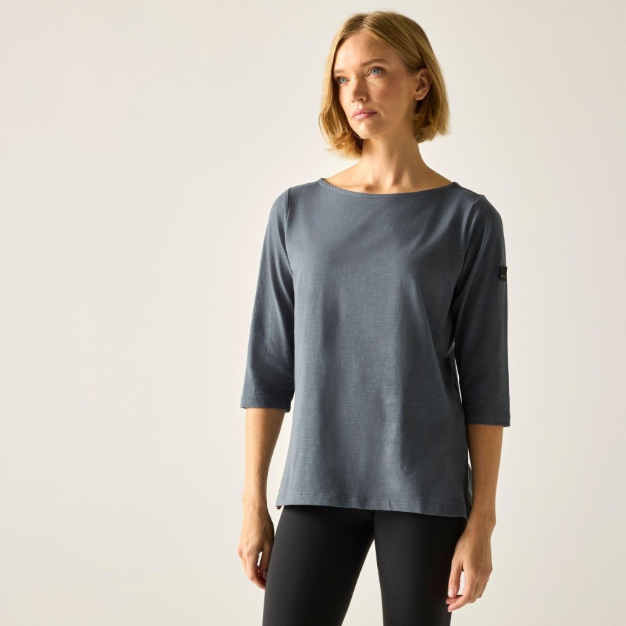 Damska koszulka Pevia z rękawem 3/4 i luźnym krojem