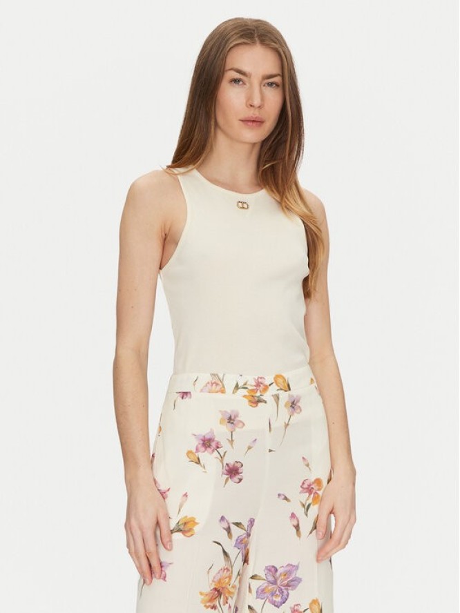 TWINSET Top 251TP2550 Beżowy Slim Fit