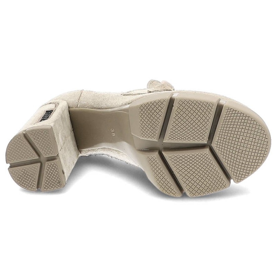 Beżowe Półbuty Carinii Damskie Eleganckie Buty