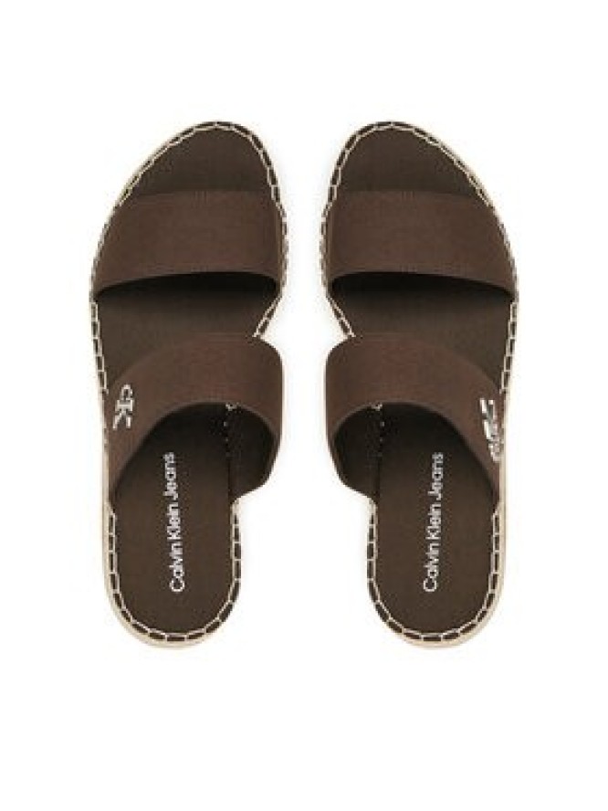 Calvin Klein Jeans Espadryle Sporty Rope Mg Lth Webbing YW0YW01704 Brązowy