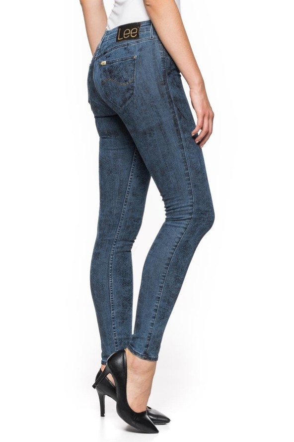 SPODNIE DAMSKIE LEE SKIN TO SKIN BLACK FOIL L528WSSY