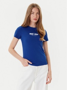 Guess Jeans T-Shirt W5YI04 J1314 Niebieski Slim Fit