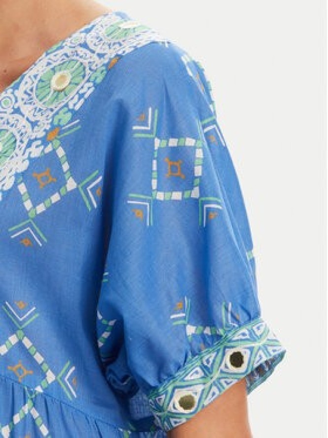 Iconique Sukienka letnia IC25-092 Niebieski Relaxed Fit