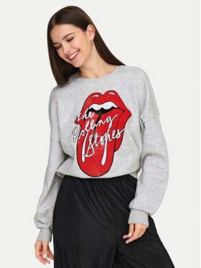 ONLY Bluza Rolling Stones 15345927 Szary Regular Fit