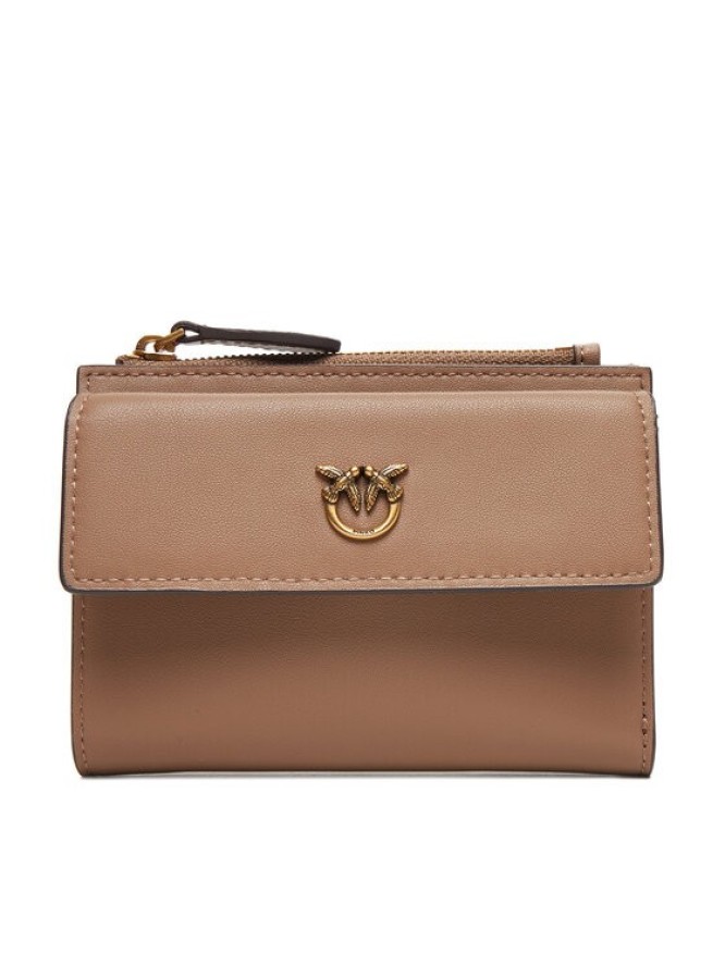 PINKO Portfel Compact Wallet AI 25-26 PCPL 103612 A29Q Beżowy