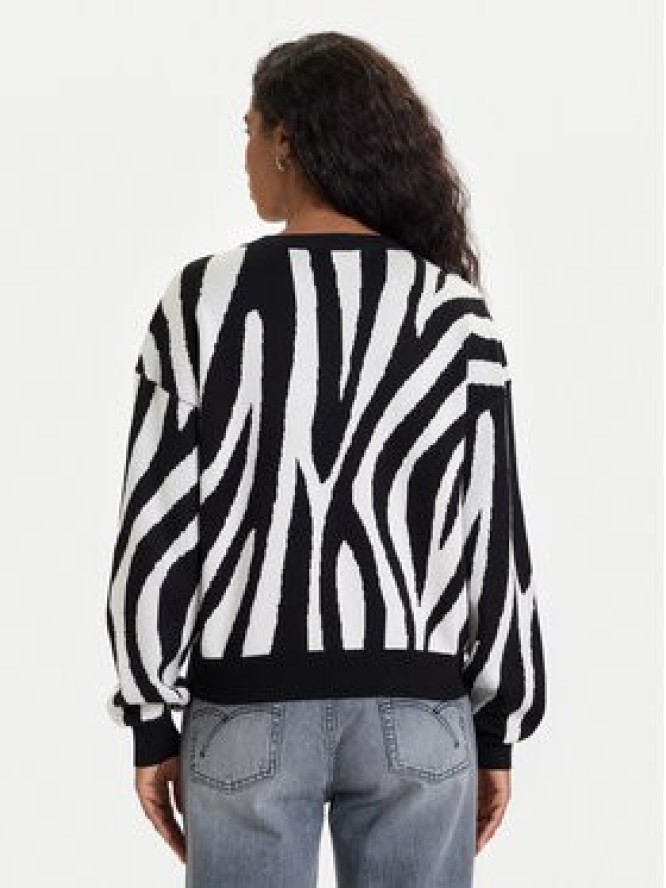 Vero Moda Sweter Siljeanimal 10330808 Biały Regular Fit