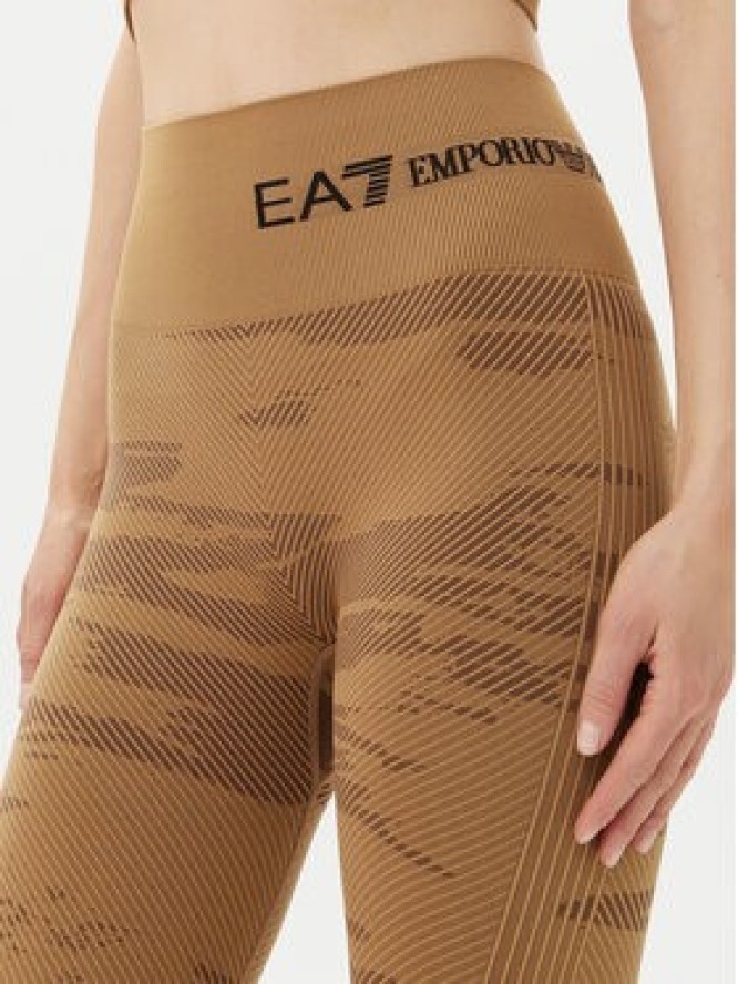 EA7 Emporio Armani Legginsy 7W000518 AF13714 U6054 Brązowy Slim Fit
