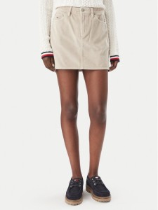 Tommy Jeans Spódnica mini DW0DW23388 Beżowy Regular Fit