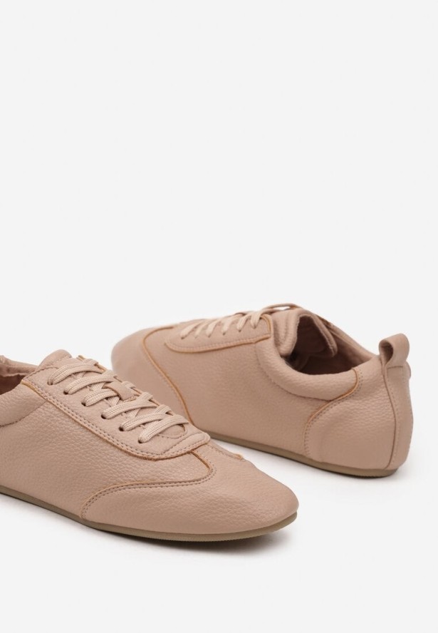 Różowe Tenisówki bez Zdobień z Ekoskóry Verillis