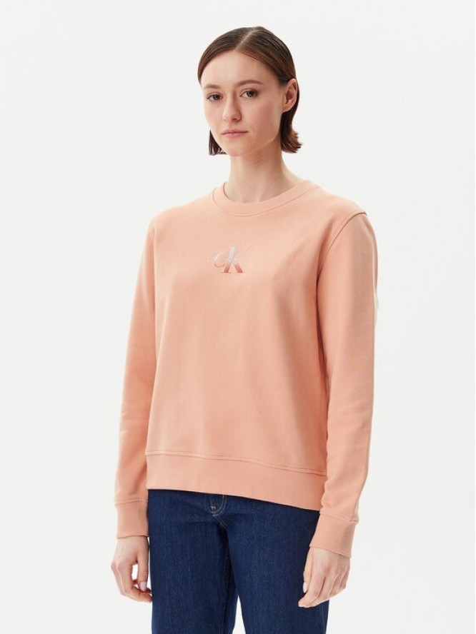 Calvin Klein Jeans Bluza Gradient Monologo J20J225360 Koralowy Regular Fit