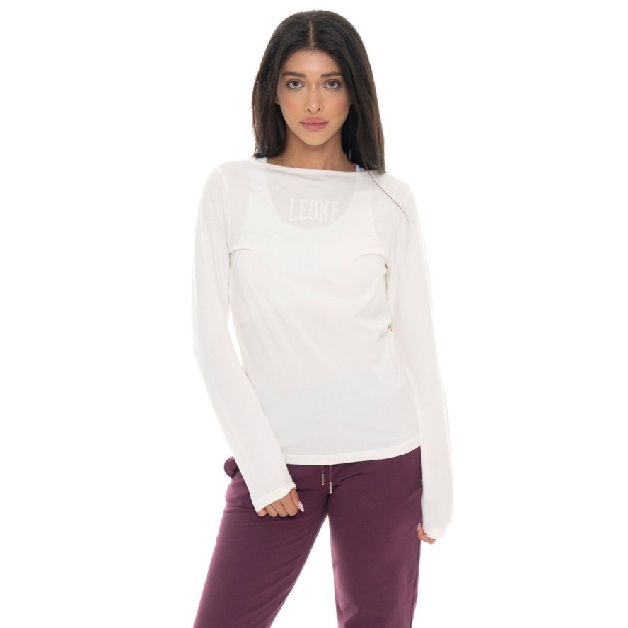 Koszulka Langärmliges Damen z Leone 1947 Nigdy bez Aufdruck