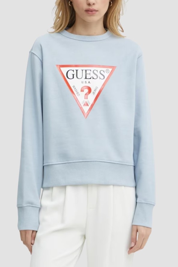 GUESS Błękitna damska bluza Original, Rozmiar XL