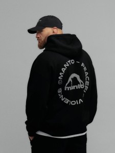 MANTO bluza z kapturem LABEL 25 OVERSIZE czarna