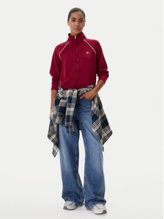 Tommy Jeans Bluza Badge DW0DW21930 Bordowy Regular Fit