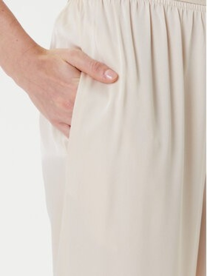 Eleh Spodnie palazzo ESS250049 Écru Regular Fit