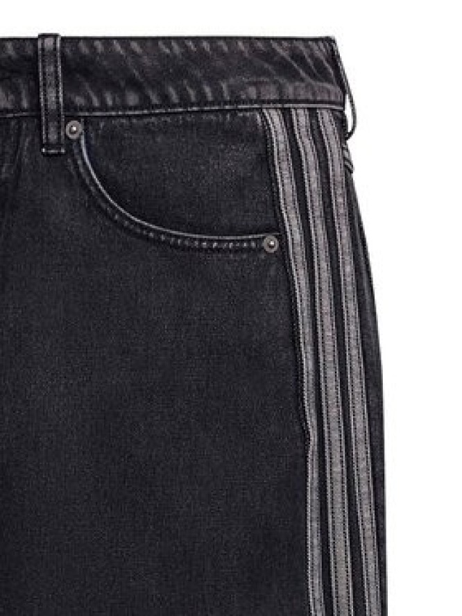 adidas Szorty jeansowe Firebird Jorts KD2916 Czarny Oversize