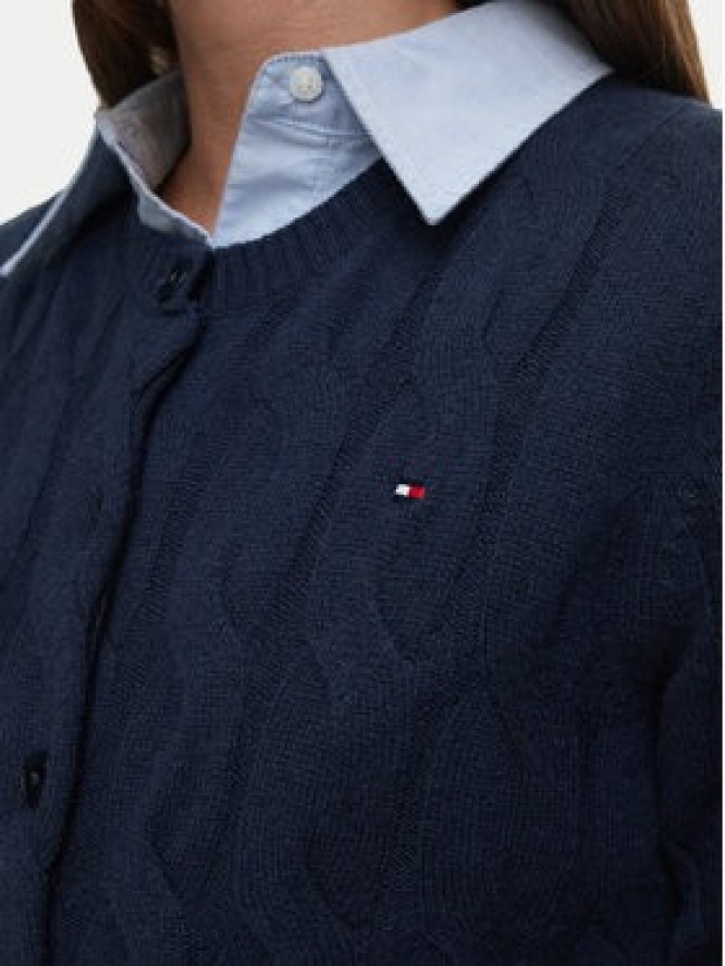 Tommy Hilfiger Kardigan Soft WW0WW52191 Granatowy Regular Fit