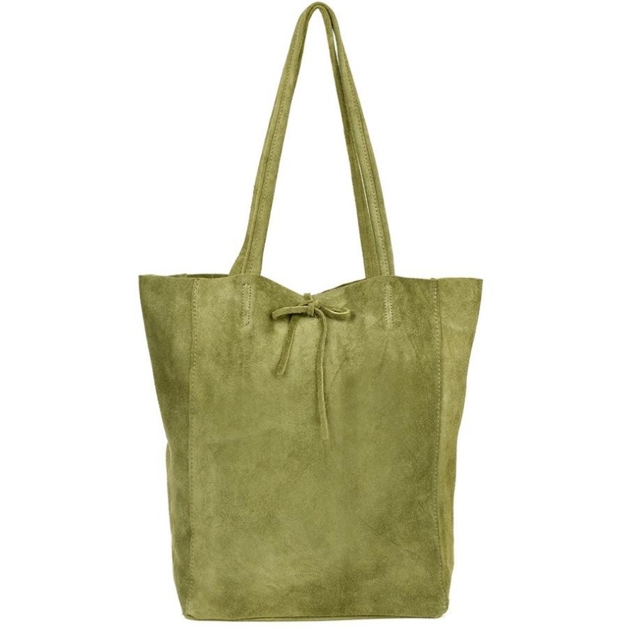 Worek skórzany A4 VERA PELLE W18 oliwkowy