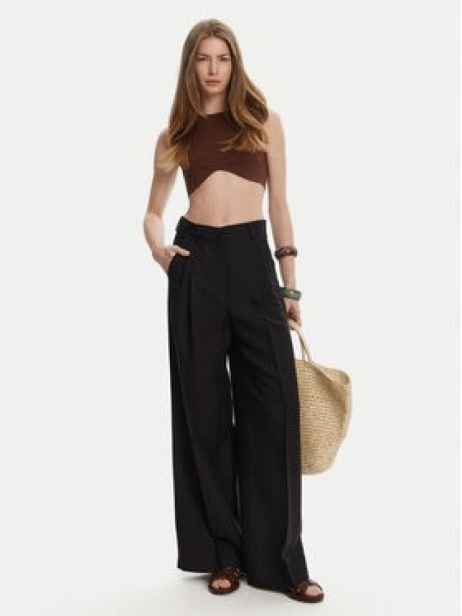 Weekend Max Mara Spodnie palazzo Veliero 2515131132 Czarny Wide Leg