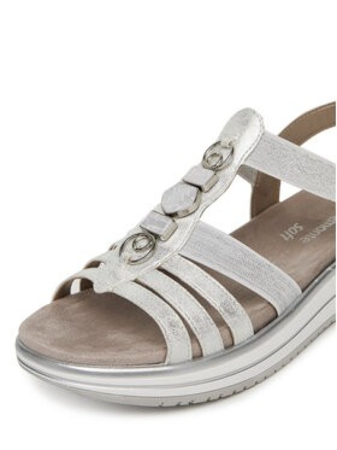 Remonte Sandały D1J60-90 Srebrny