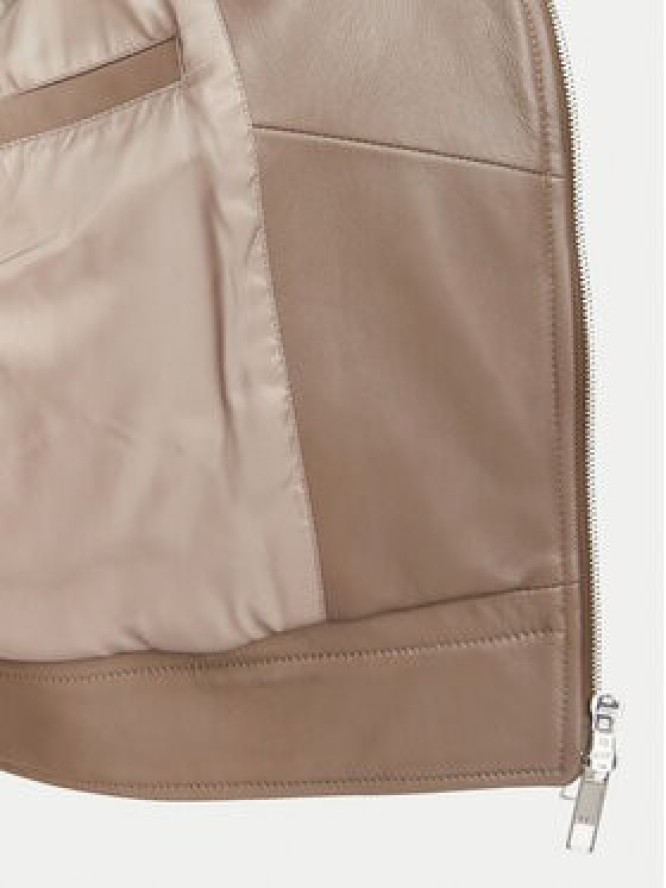 BOSS Kurtka skórzana Sayuri 50548471 Brązowy Regular Fit