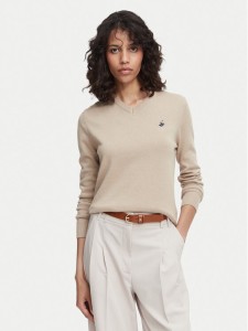 Beverly Hills Polo Club Sweter P-SS26W-M536563 Beżowy Regular Fit