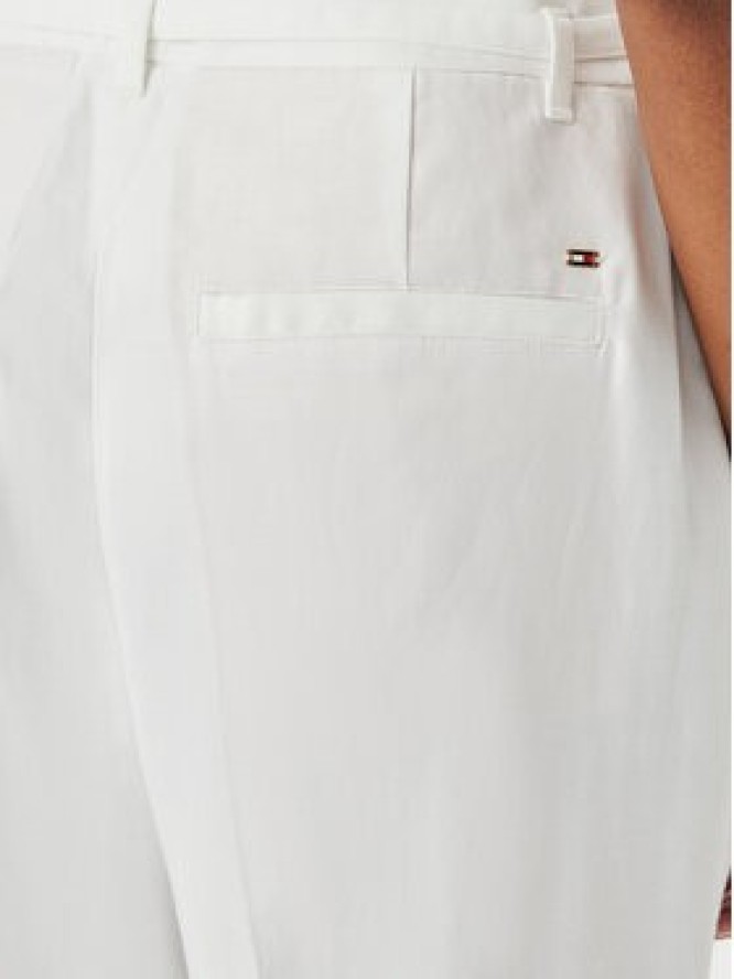 Tommy Hilfiger Spodnie materiałowe WW0WW48884 Biały Wide Leg