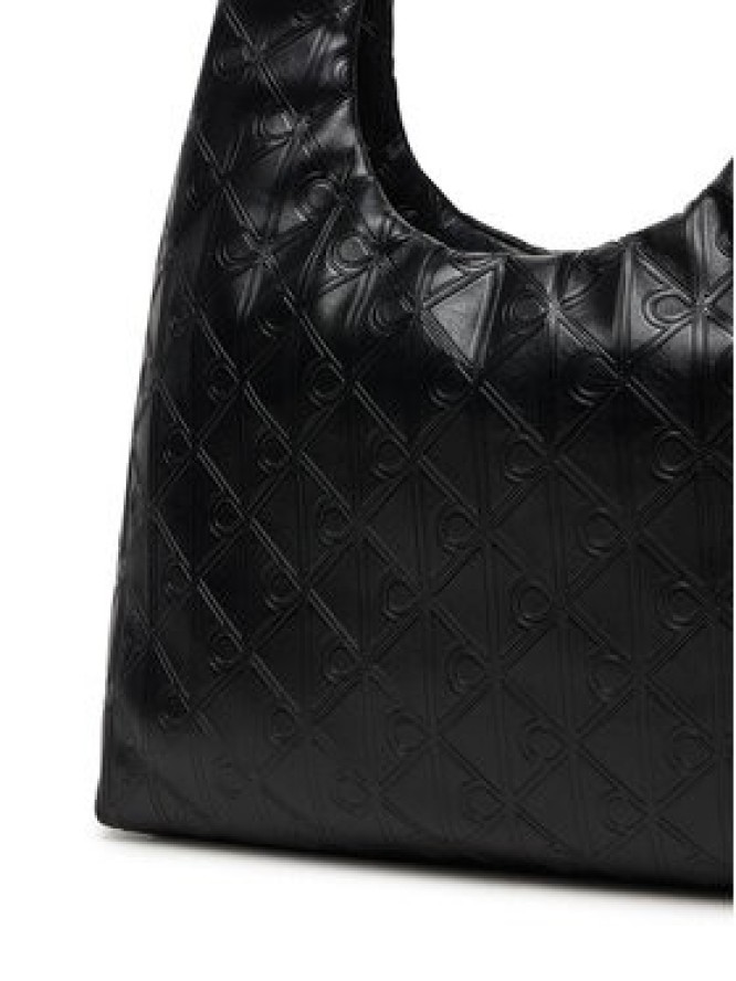 Calvin Klein Torebka Emblem Aop Puffer Lg Shoulder Ba LV04F3199G Czarny