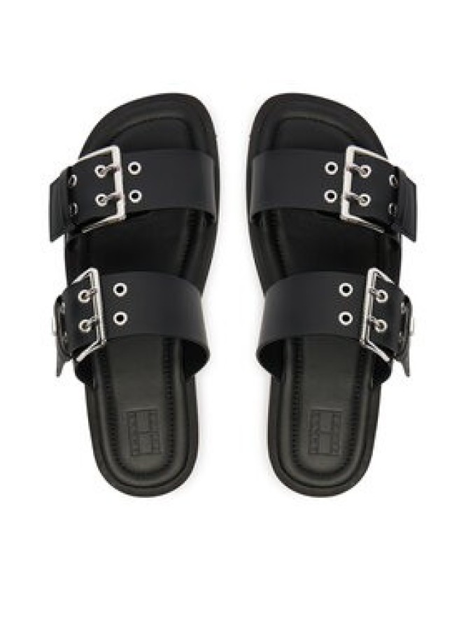 Tommy Jeans Klapki Tjw Buckle Straps Sandal EN0EN02966 Czarny