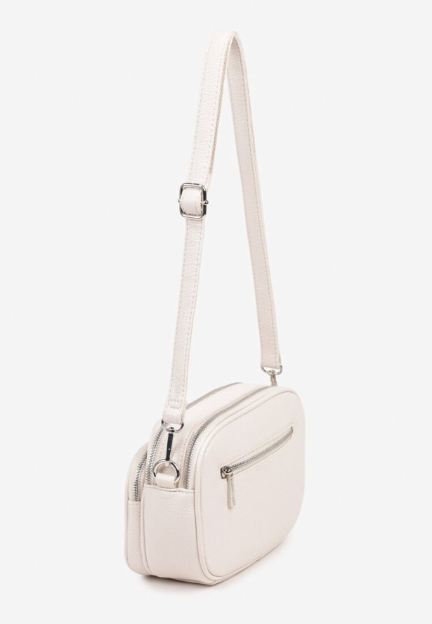 Jasnobeżowa Torebka Dwukomorowa o Fasonie Małej Listonoszki Divillia