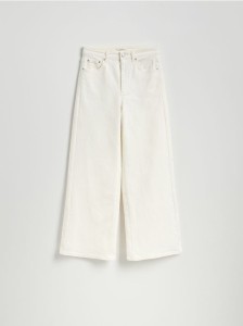 Jeansy wide leg - biały