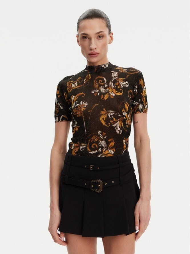 Versace Jeans Couture Sweter 78HAFM07 Czarny Slim Fit