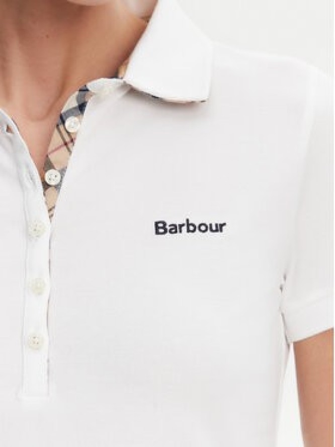 Barbour Polo LML0634WH33 Biały Regular Fit
