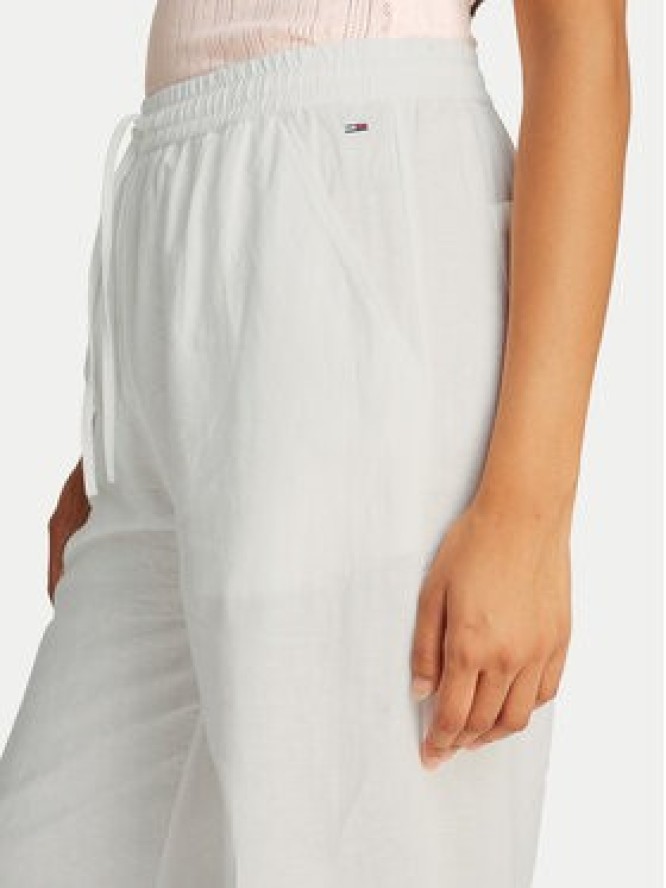 Tommy Jeans Spodnie materiałowe DW0DW20352 Écru Regular Fit