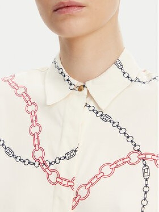 Tommy Hilfiger Koszula WW0WW44045 Écru Relaxed Fit