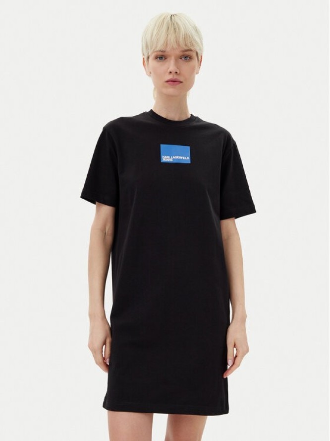 Karl Lagerfeld Jeans Sukienka codzienna A2W13028 Czarny Regular Fit