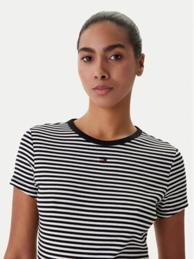 Tommy Jeans T-Shirt Essential DW0DW17383 Czarny Slim Fit