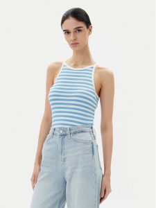 Pieces Top Jane 17155477 Niebieski Slim Fit