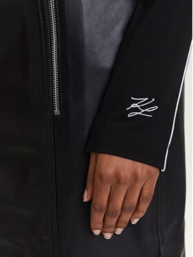 KARL LAGERFELD Bluzka A3W17007 Czarny Slim Fit