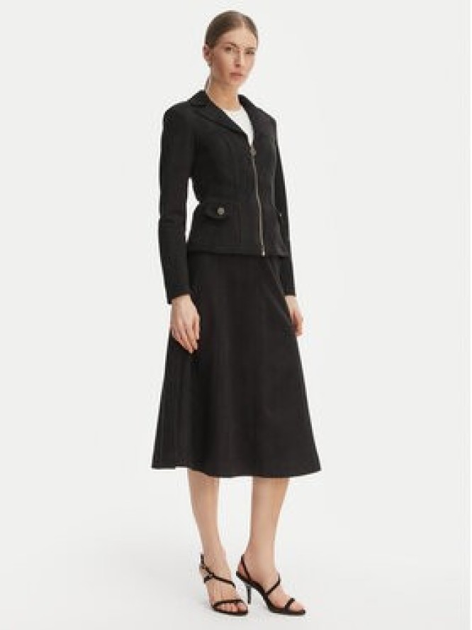 Rinascimento Kurtka z imitacji skóry CFC0127914003 Czarny Slim Fit